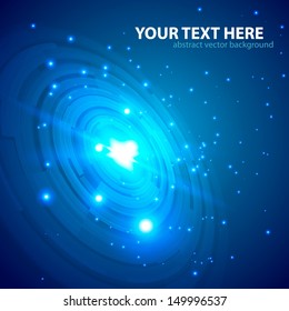 Abstract technology circles vector background. Vector illustration.