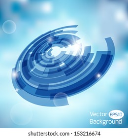 Abstract technology circles vector background