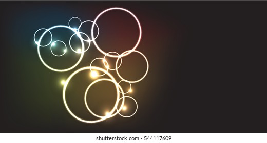 Abstract technology circles vector background