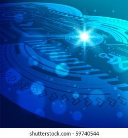 Abstract technology circles vector background