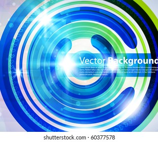 Abstract technology circles vector background