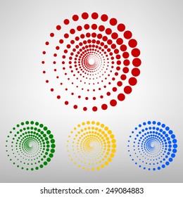 Abstract technology circles vector design element