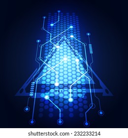 Abstract Technology circuit background vector illustration