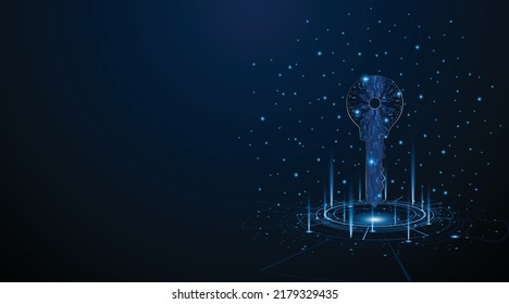 Abstract technology circuit board background with key icon Cyber ​​data security and privacy concepts. modern technology innovation concept background	