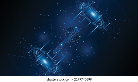 fondo del circuito de tecnología abstracta con el icono clave Cyber・datos security y privacy Conceptos de privacidad y seguridad de datos. antecedentes del concepto de innovación en tecnología de seguridad moderna

