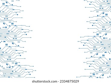 Abstract Technology Circuit board background. white Abstract technology background. Digital technology with plexus background and space for your text	
