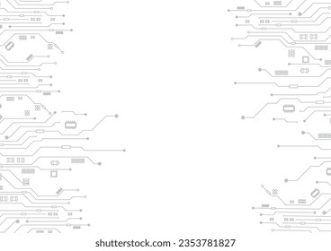 Abstract Technology Circuit board background. Grey white Abstract technology background. Digital technology with plexus background and space for your text	
