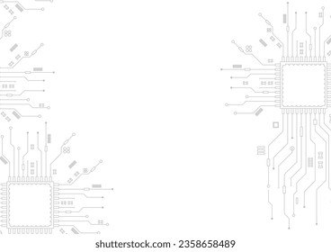 Abstract Technology Circuit board background. Grey white Abstract technology background. Digital technology with plexus background and space for your text	
