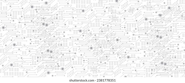 Abstract Technology Circuit board background. Grey white Abstract technology background. Digital technology with plexus background and space for your text	
