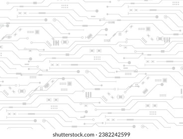 Abstract Technology Circuit board background. Grey white Abstract technology background. Digital technology with plexus background and space for your text	
