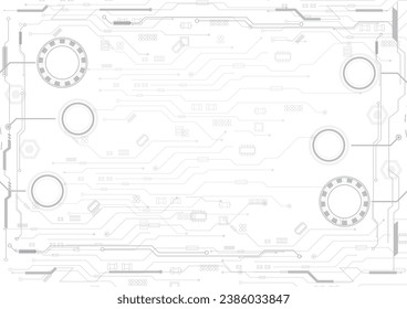 Abstract Technology Circuit board background. Grey white Abstract technology background. Digital technology with plexus background and space for your text	