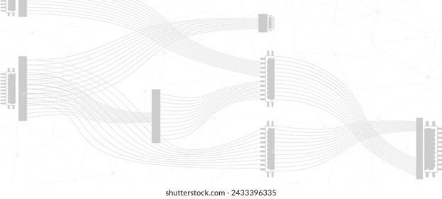 Abstract Technology Circuit board background. Grey white Abstract technology background. Digital technology with plexus background and space for your text	
