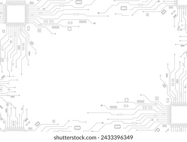 Abstract Technology Circuit board background. Grey white Abstract technology background. Digital technology with plexus background and space for your text	
