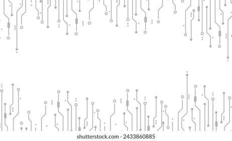 Abstract Technology Circuit board background. Grey white Abstract technology background. Digital technology with plexus background and space for your text	
