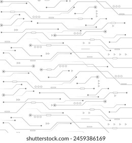 Abstract Technology Circuit board background. Grey white Abstract technology background. Digital technology with plexus background and space for your text