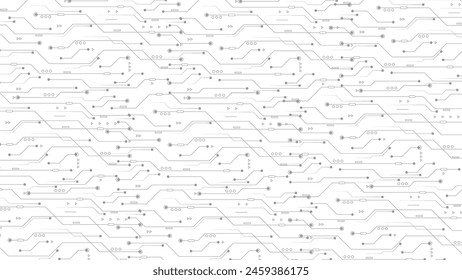 Abstract Technology Circuit board background. Grey white Abstract technology background. Digital technology with plexus background and space for your text