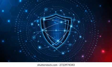 Fondo Abstractas de la tarjeta de circuitos de la tecnología con el concepto de protección de datos y la privacidad cibernética