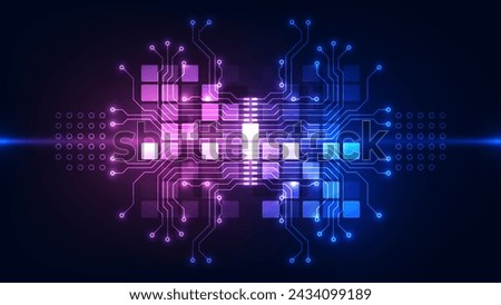 Abstract technology circuit board background. Vector illustration for your business design.