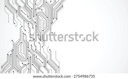 Abstract technology circuit board background for space. Electronic motherboard illustration. Communication and engineering concept. Vector illustration