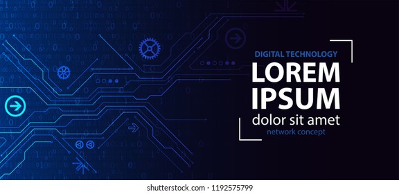 Abstract technology circuit board. Communication concept