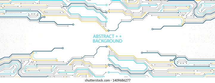Abstract technology circuit board. Communication concept.