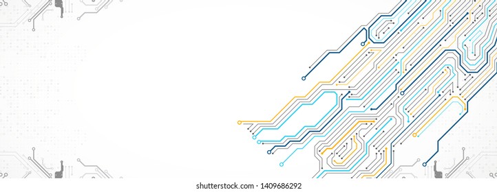 Abstract technology circuit board. Communication concept.