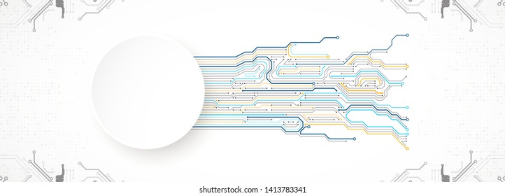 Abstract technology circuit board. Communication concept.