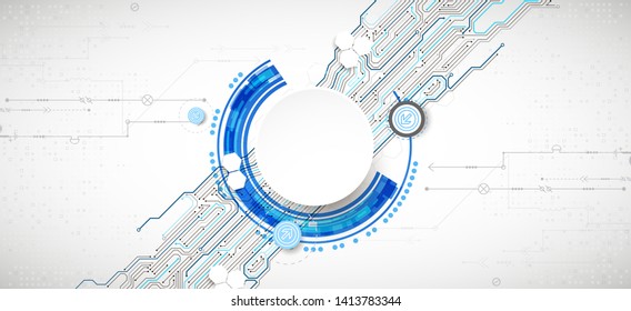 Abstract technology circuit board. Communication concept.