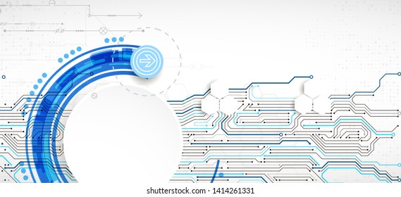 Abstract technology circuit board. Communication concept.