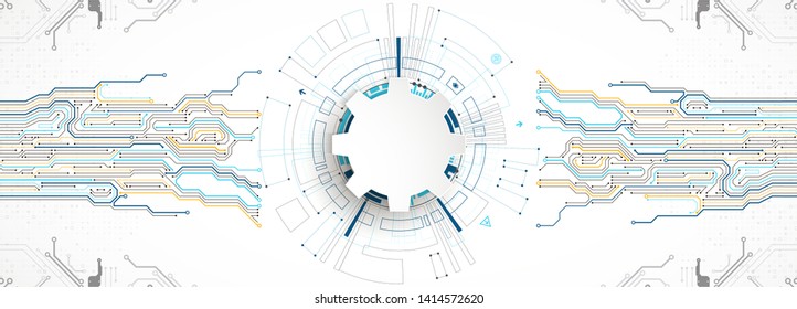 Abstract technology circuit board. Communication concept.