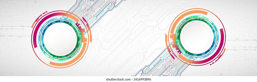 Abstract technology circuit board. Communication concept.