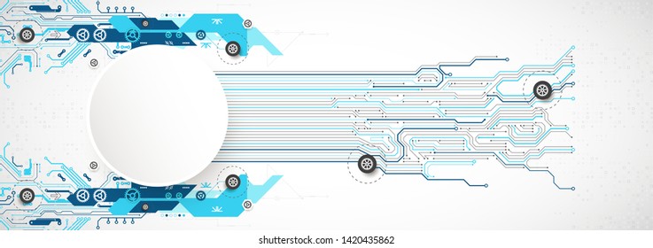 Abstract technology circuit board. Communication concept.