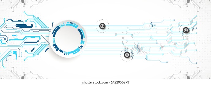 Abstract technology circuit board. Communication concept.