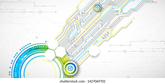 Abstract technology circuit board. Communication concept.