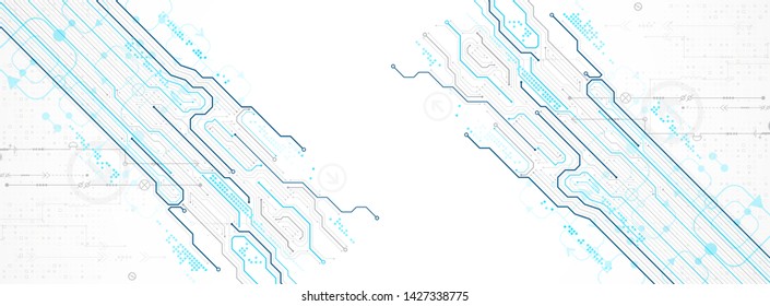 Abstract technology circuit board. Communication concept.