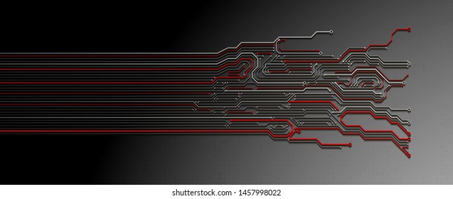 Abstract technology circuit board. Communication concept. Template for science presentation. Vector illustration.