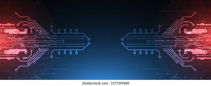 Abstract technology circuit board. Communication concept.