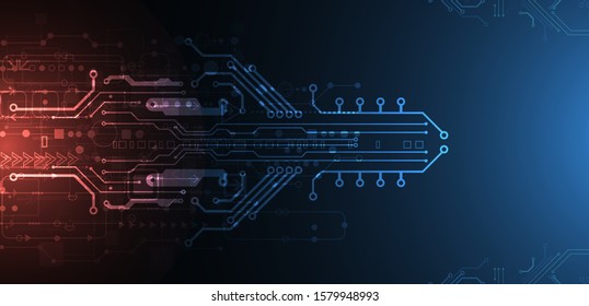 Abstract technology circuit board. Communication concept.