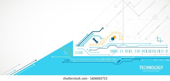 Abstract technology circuit board. Communication concept. Arrow theme.