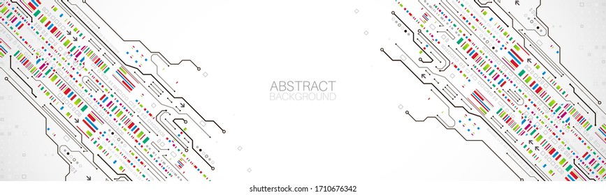 Abstract technology circuit board. Communication concept.