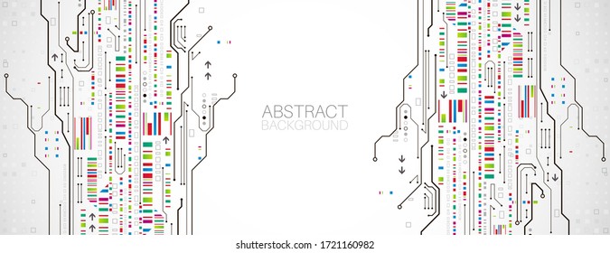 Abstract technology circuit board. Communication concept.