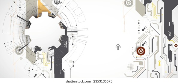 Abstract technology circuit board. Communication concept.. Vector