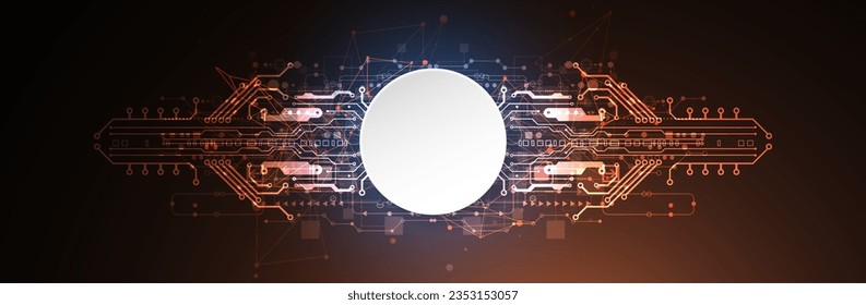 Abstract technology circuit board. Communication concept. Vector
