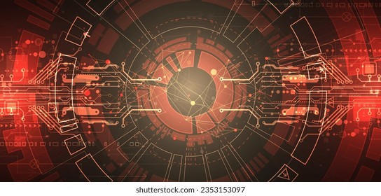 Abstract technology circuit board. Communication concept. Vector