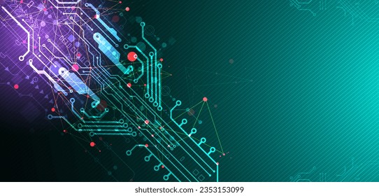 Abstract technology circuit board. Communication concept. Vector