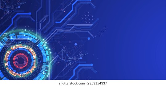 Abstract technology circuit board. Communication concept. Vector