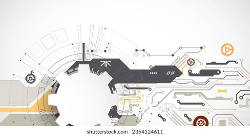 Abstract technology circuit board. Communication concept.. Vector