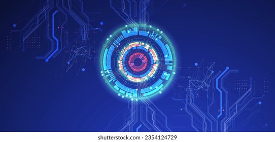 Abstract technology circuit board. Communication concept. Vector