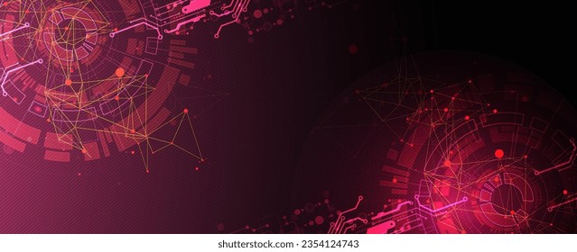 Abstract technology circuit board. Communication concept. Vector