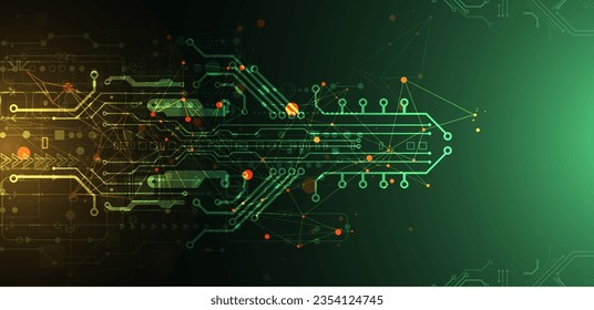 Abstract technology circuit board. Communication concept. Vector